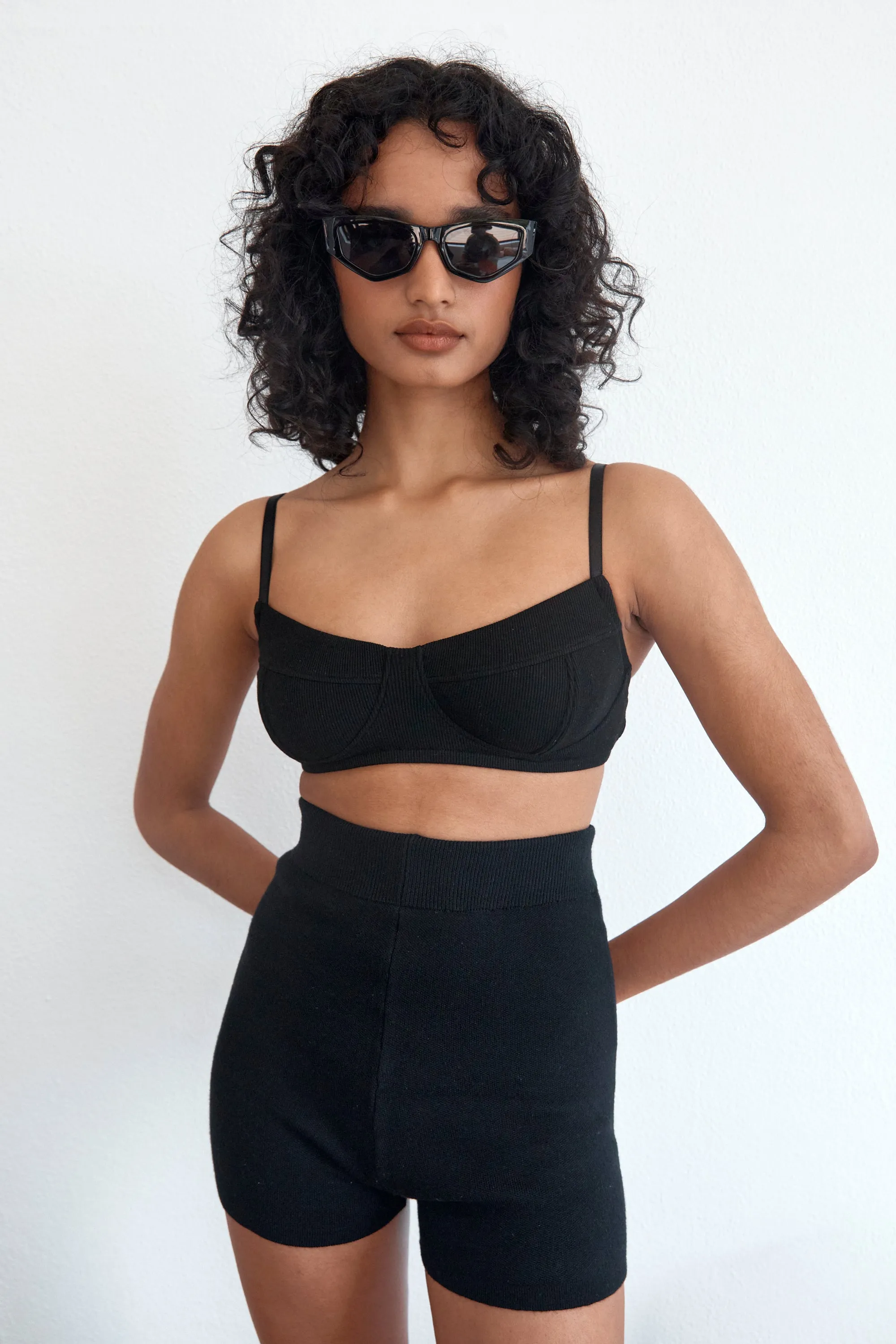 BOBBY KNIT BRALETTE BLACK