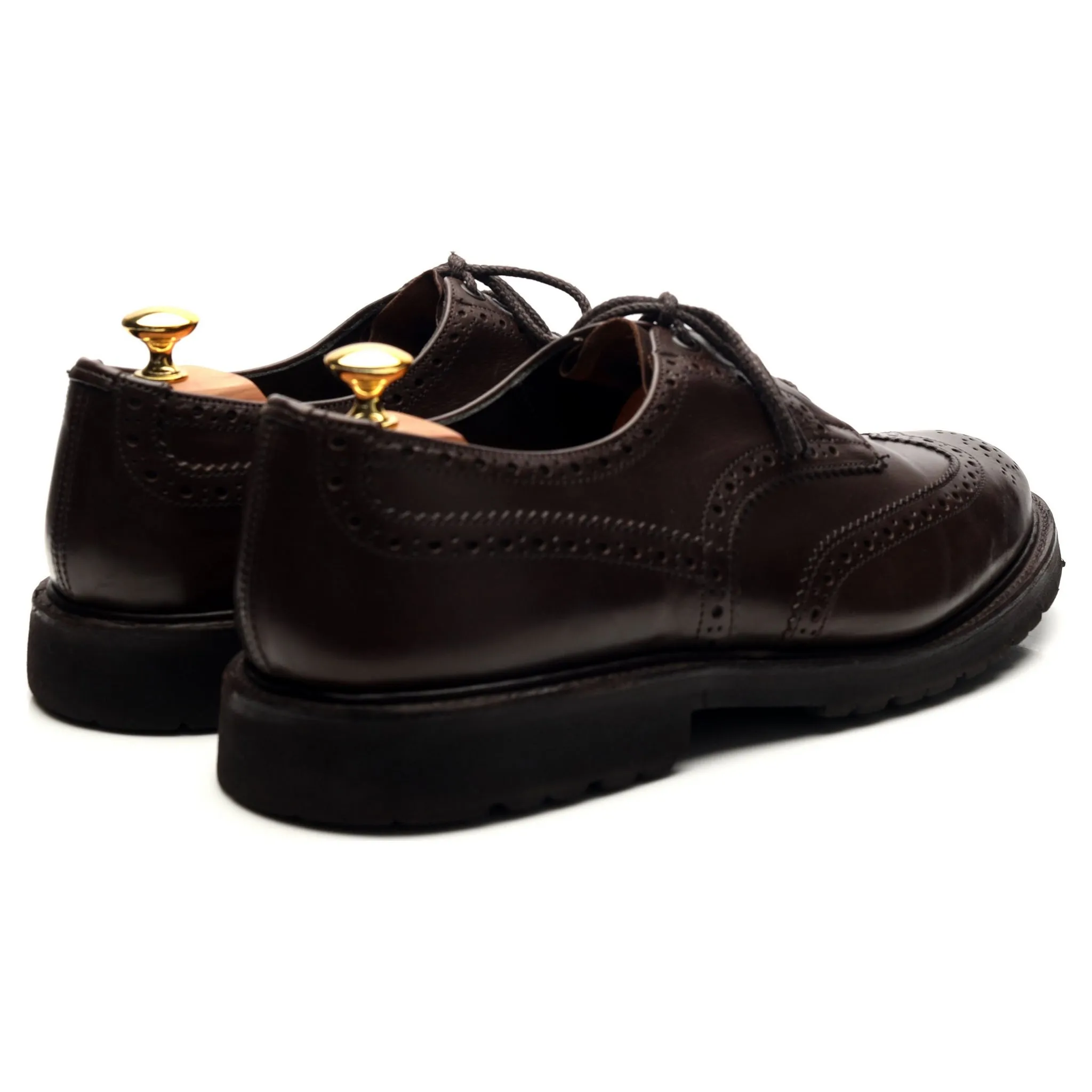 'Bourton' Dark Brown Leather Derby Brogues UK 11