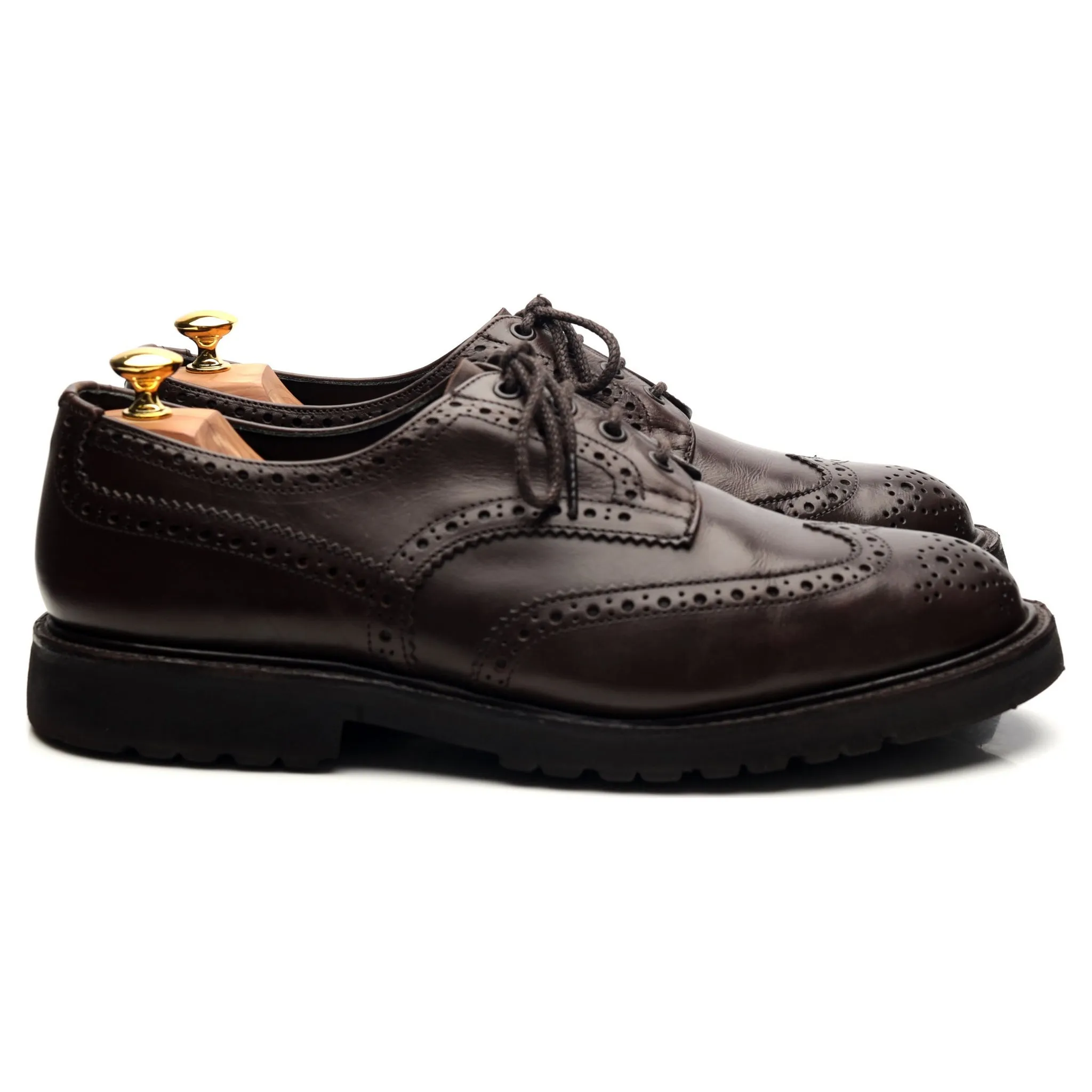 'Bourton' Dark Brown Leather Derby Brogues UK 11