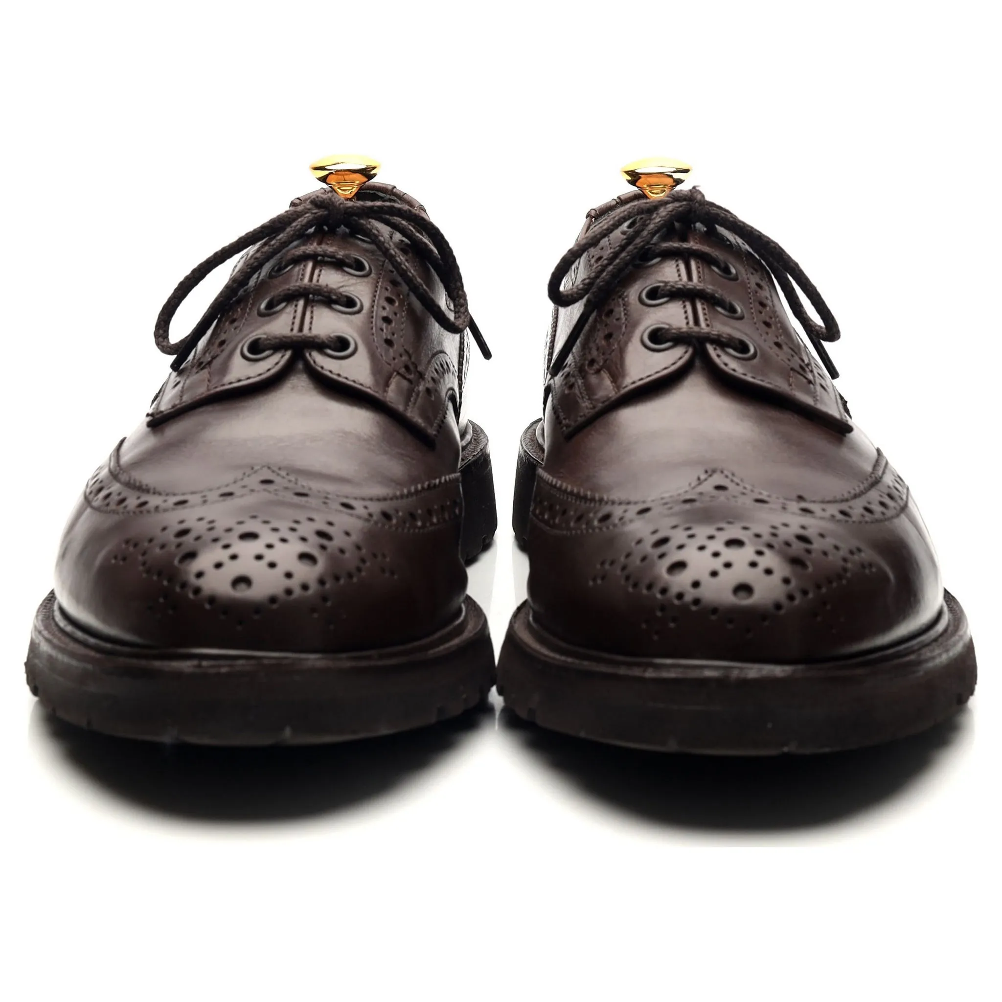 'Bourton' Dark Brown Leather Derby Brogues UK 11