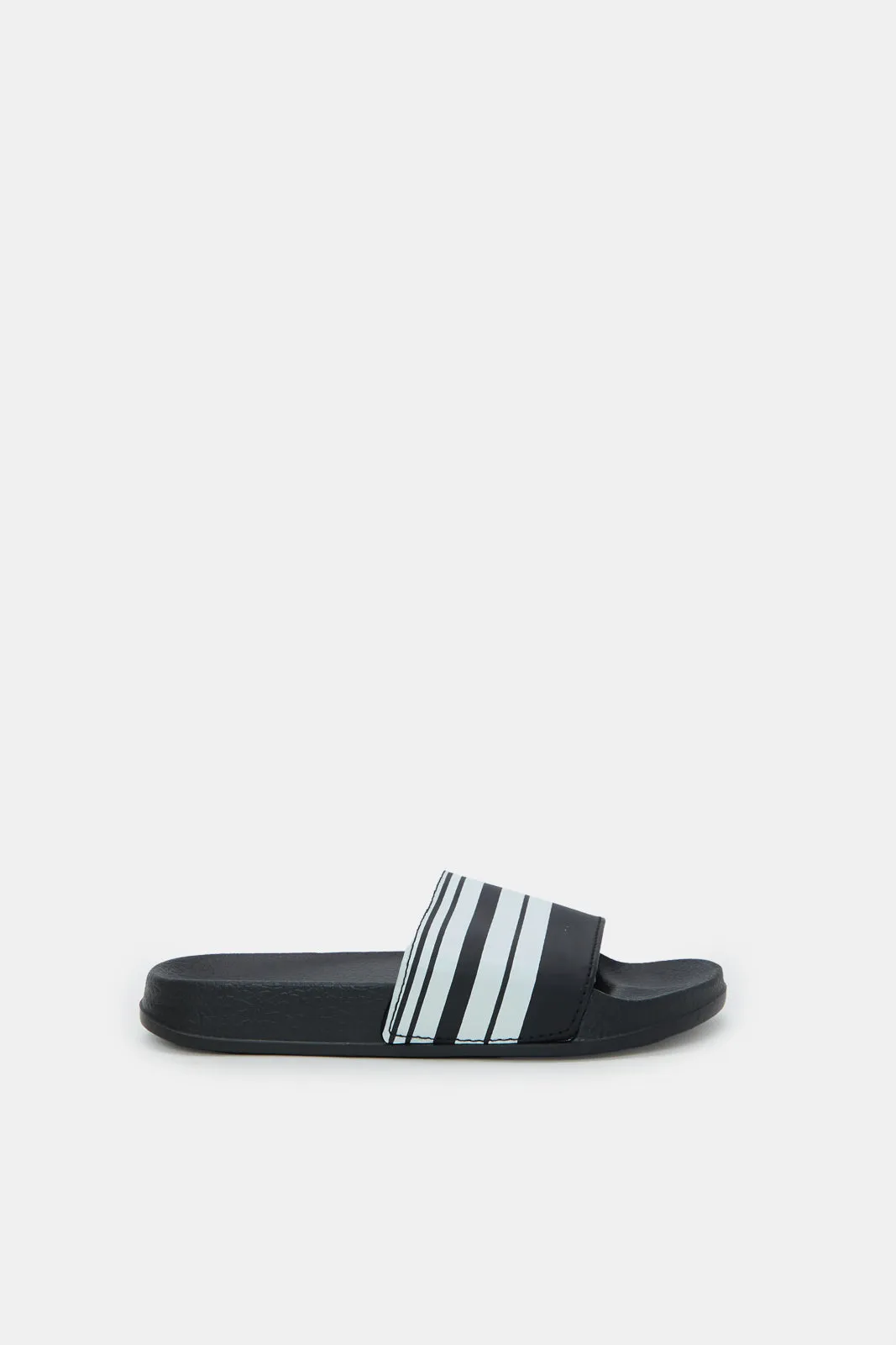 Boys Black Padded Slide