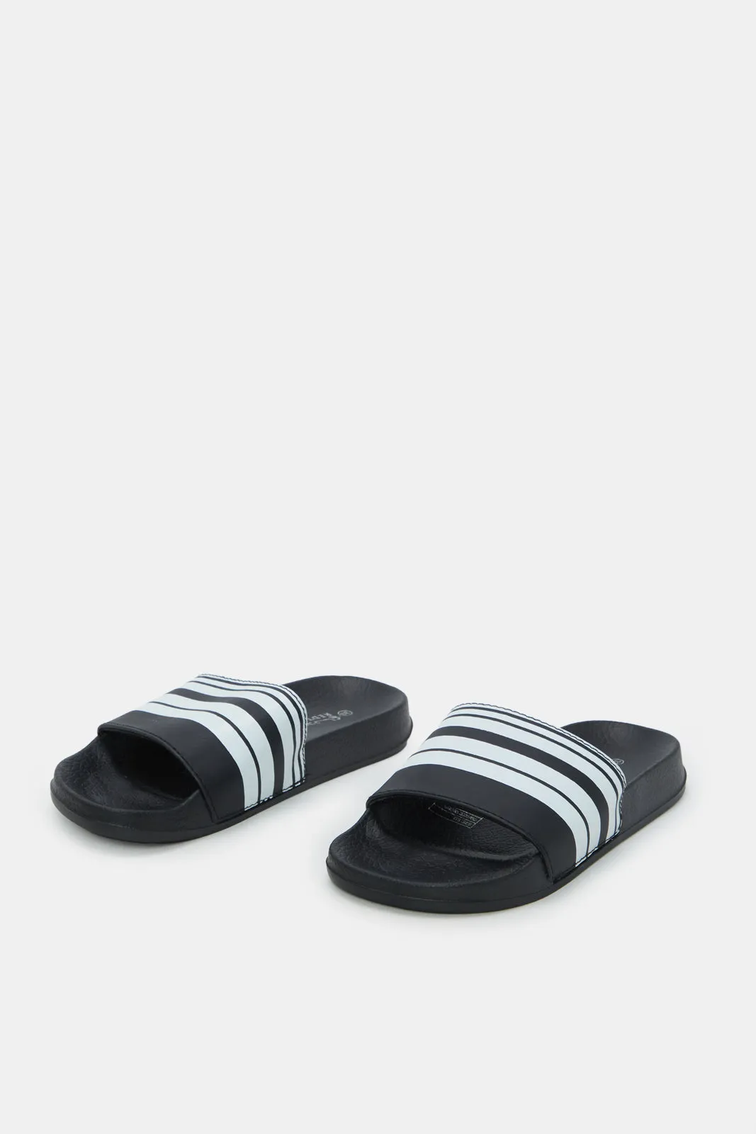 Boys Black Padded Slide