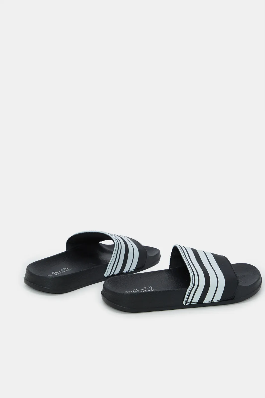 Boys Black Padded Slide