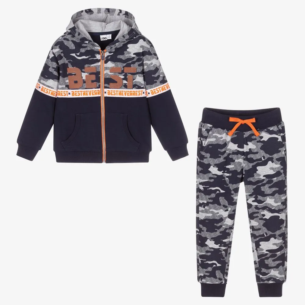 Blue Camouflage Tracksuit for Boys