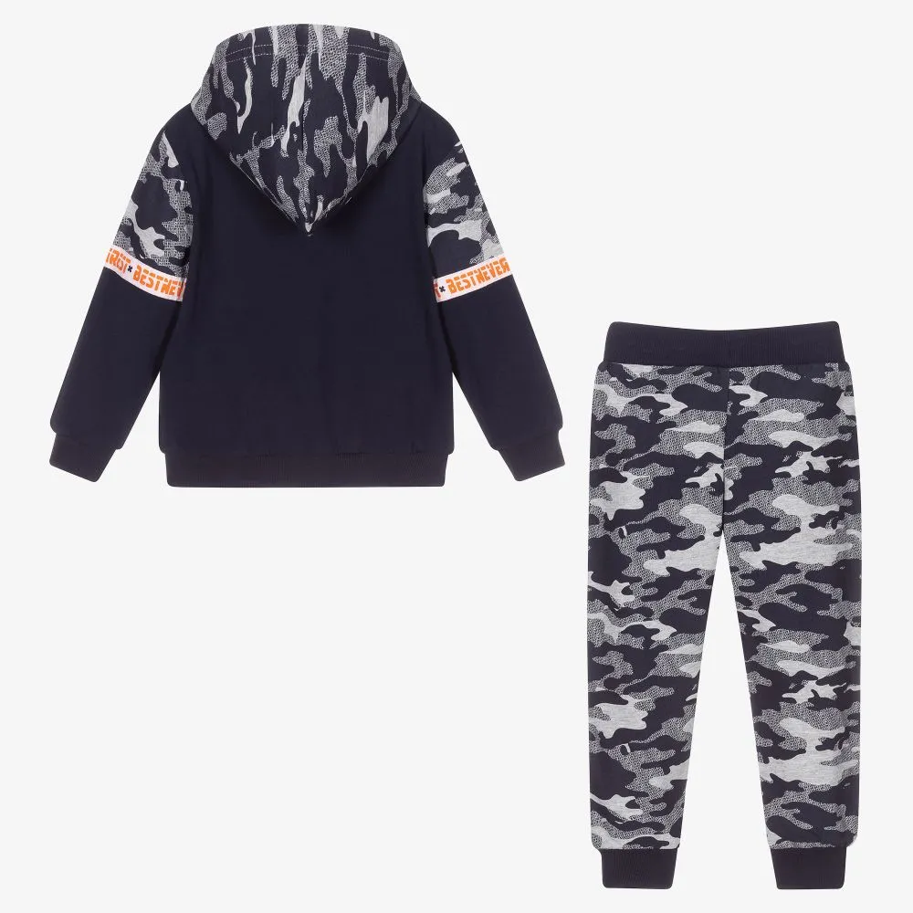 Blue Camouflage Tracksuit for Boys