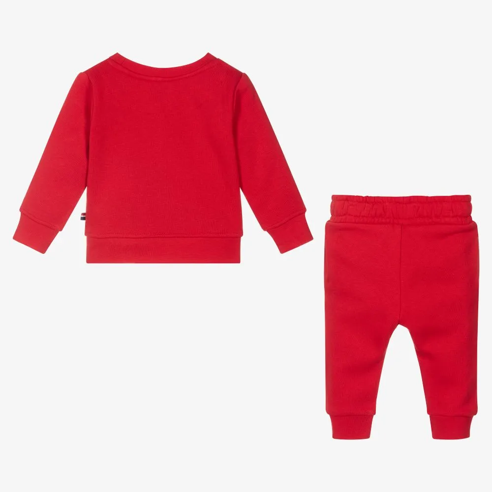 Red Cotton Tracksuit for Boys