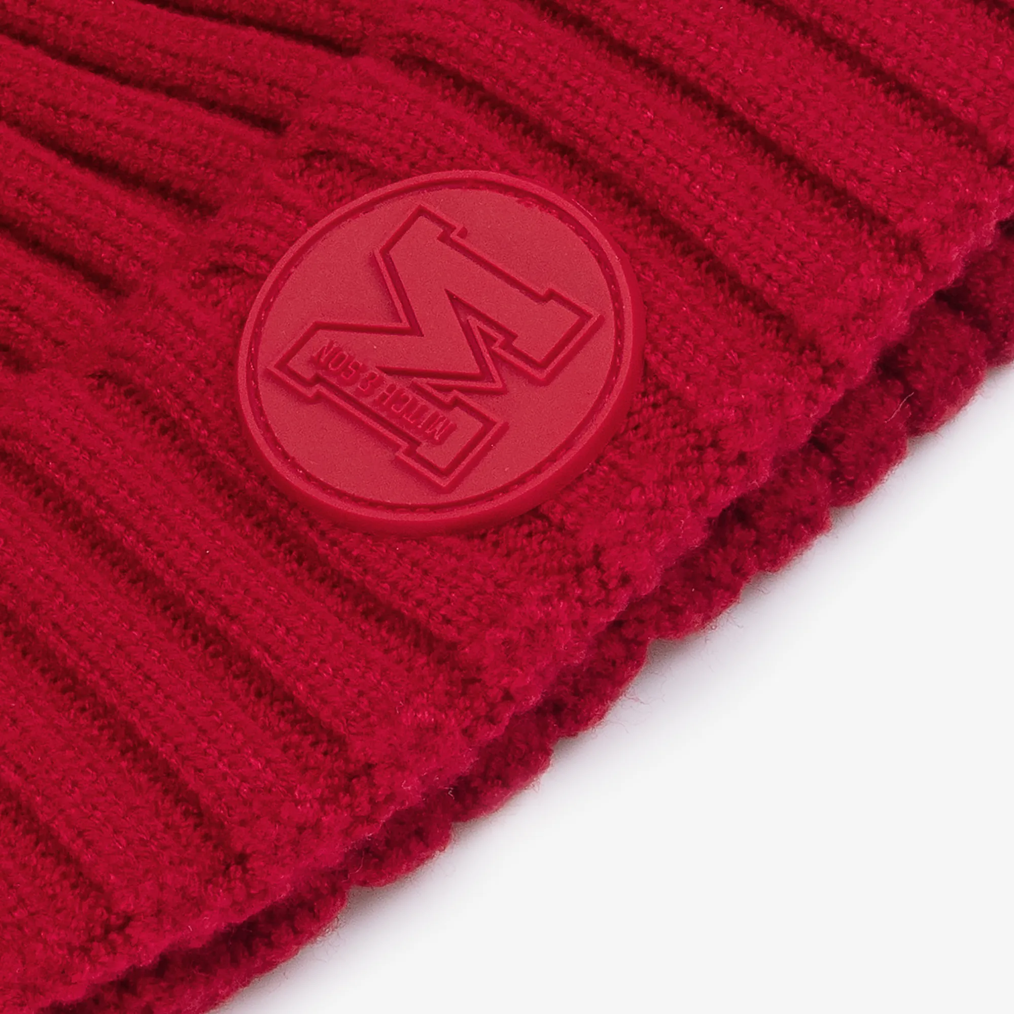 Boys Red Knitted Bobble Hat