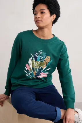 Bright Wave Printed Organic Cotton Sweatshirt