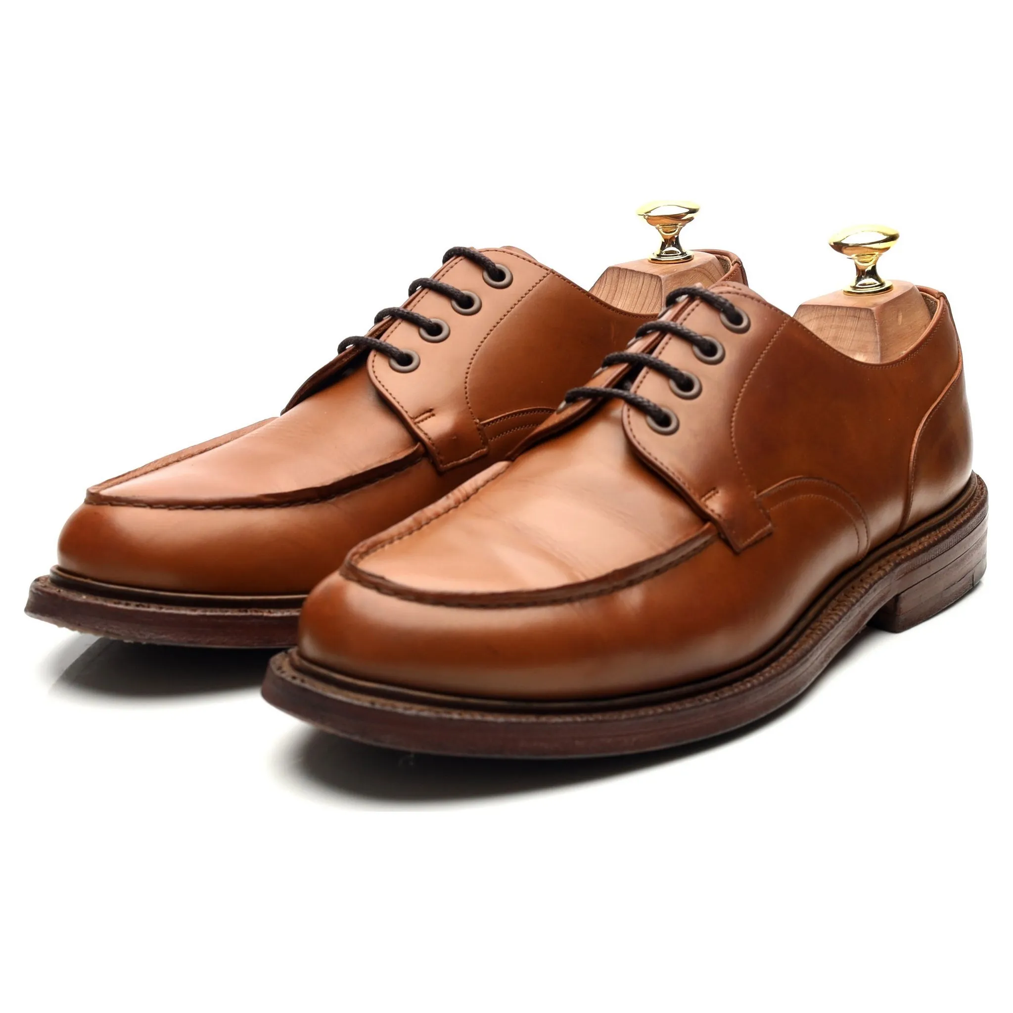 'Brixham' Tan Brown Leather Derby UK 8 F