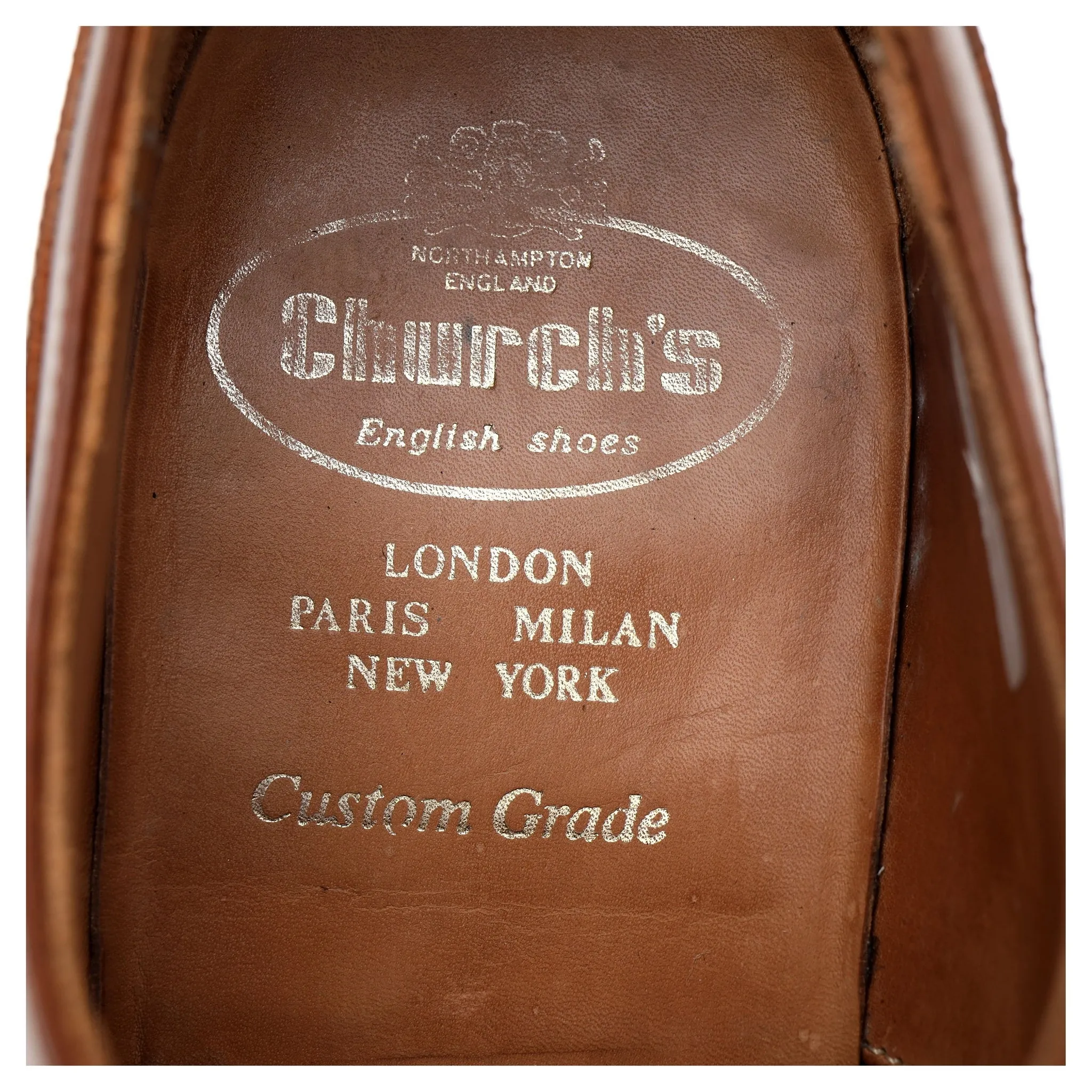 'Brixham' Tan Brown Leather Derby UK 8 F