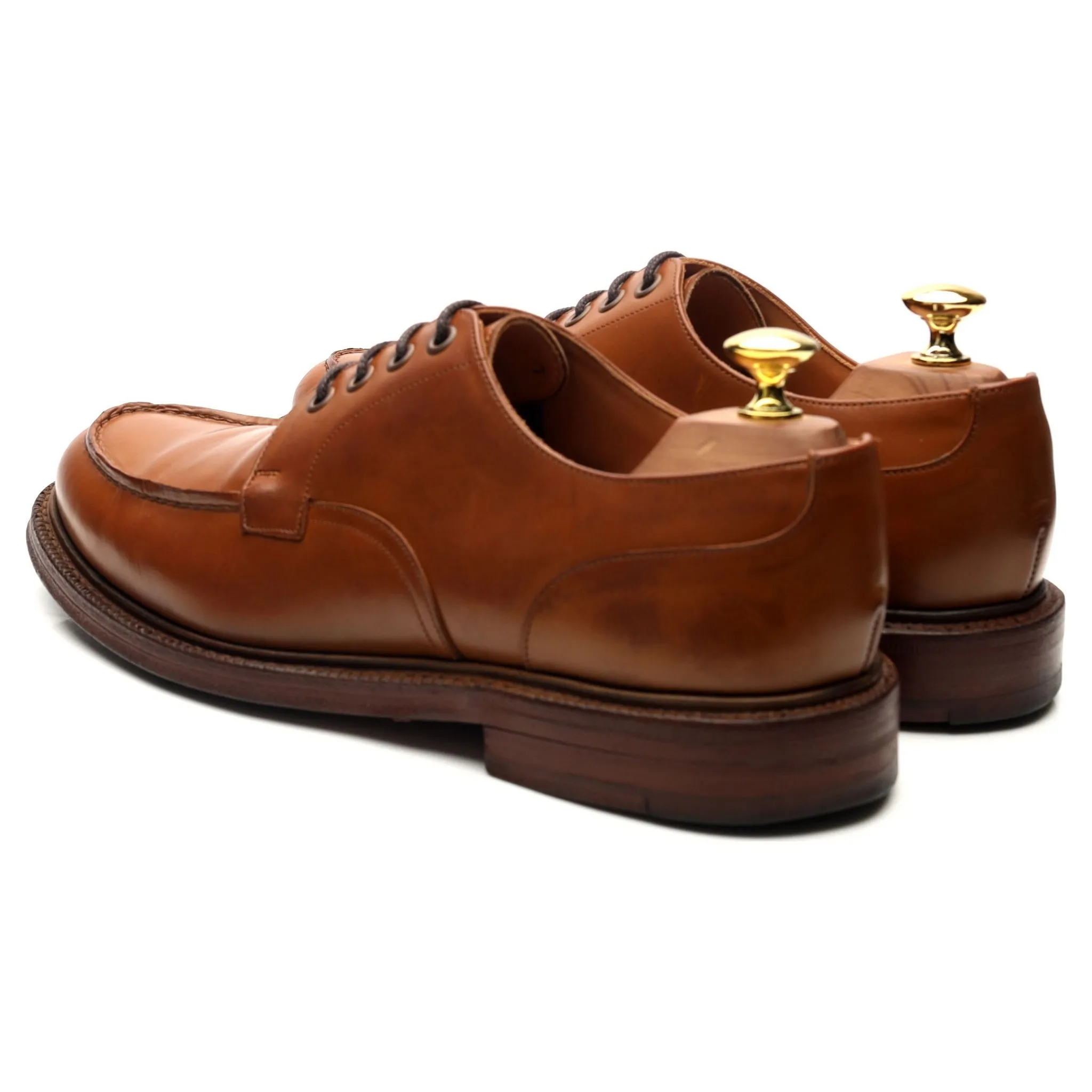 'Brixham' Tan Brown Leather Derby UK 8 F