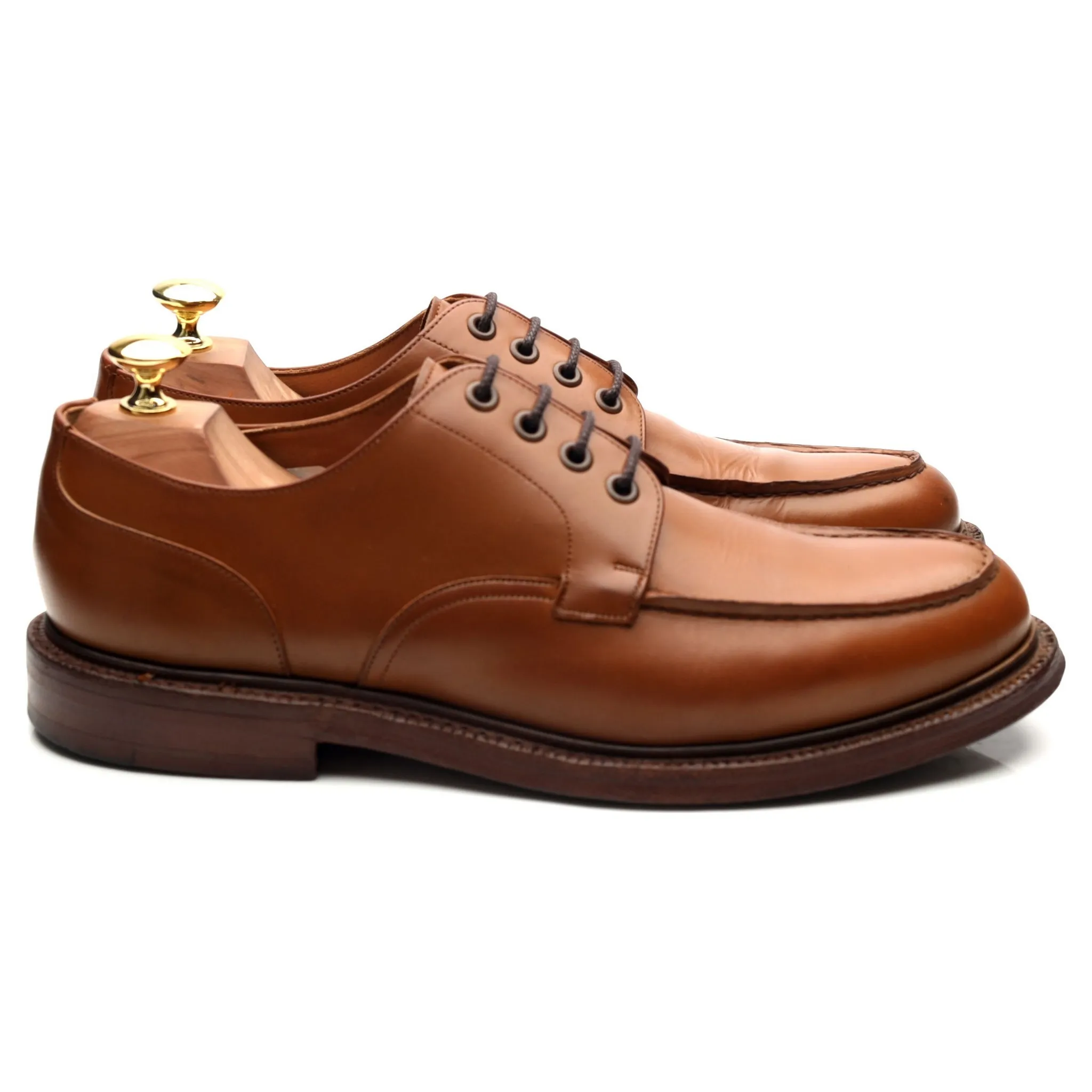 'Brixham' Tan Brown Leather Derby UK 8 F