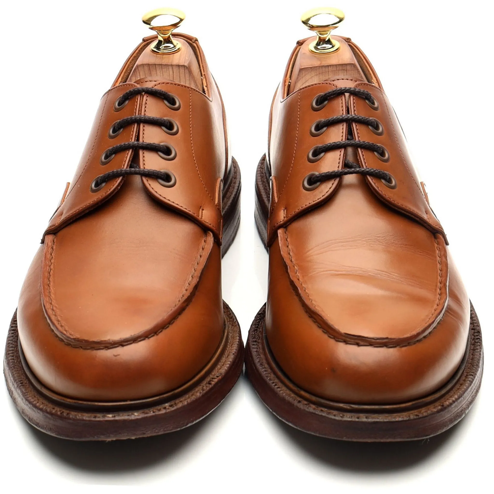 'Brixham' Tan Brown Leather Derby UK 8 F