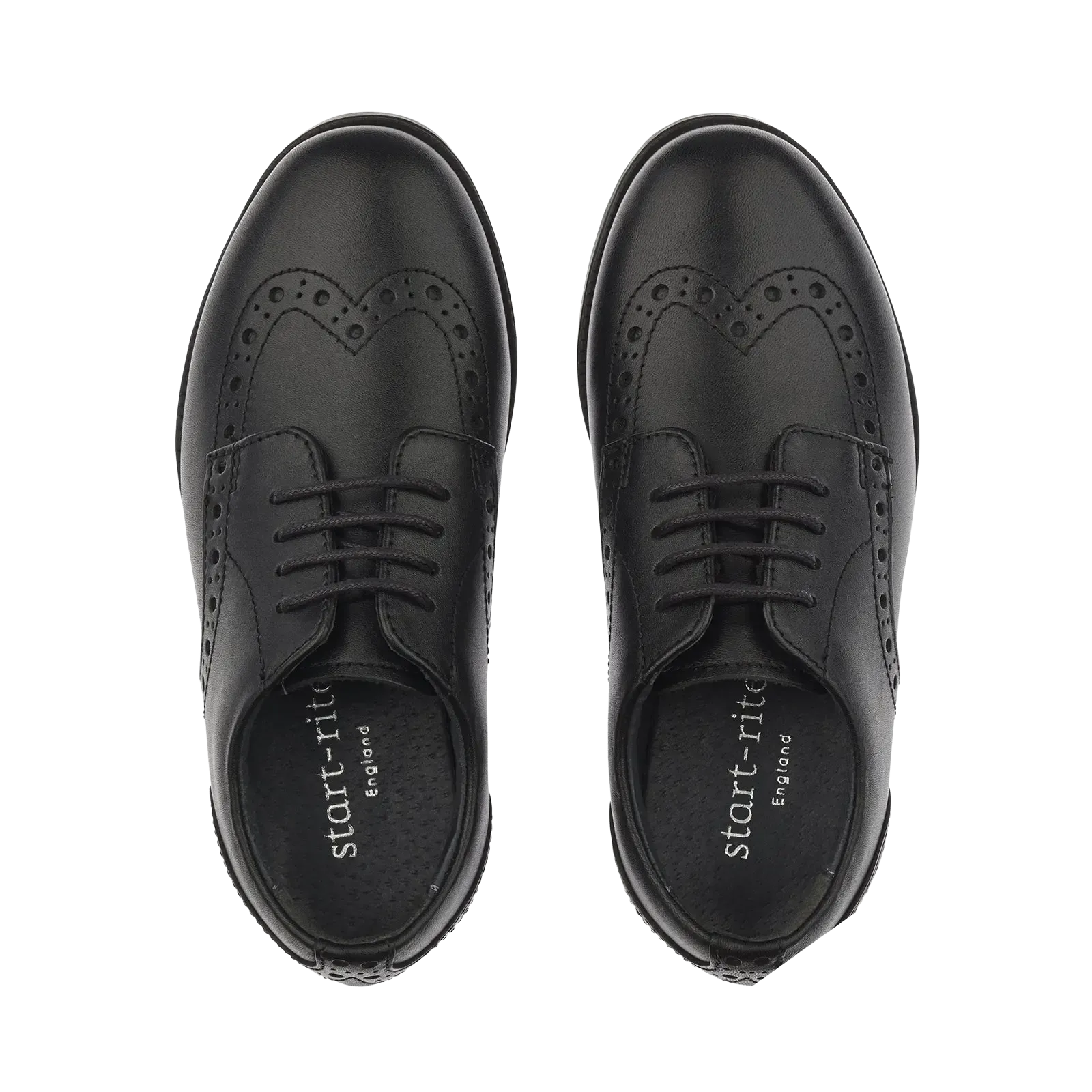 Brogue Pri School Shoes in Black