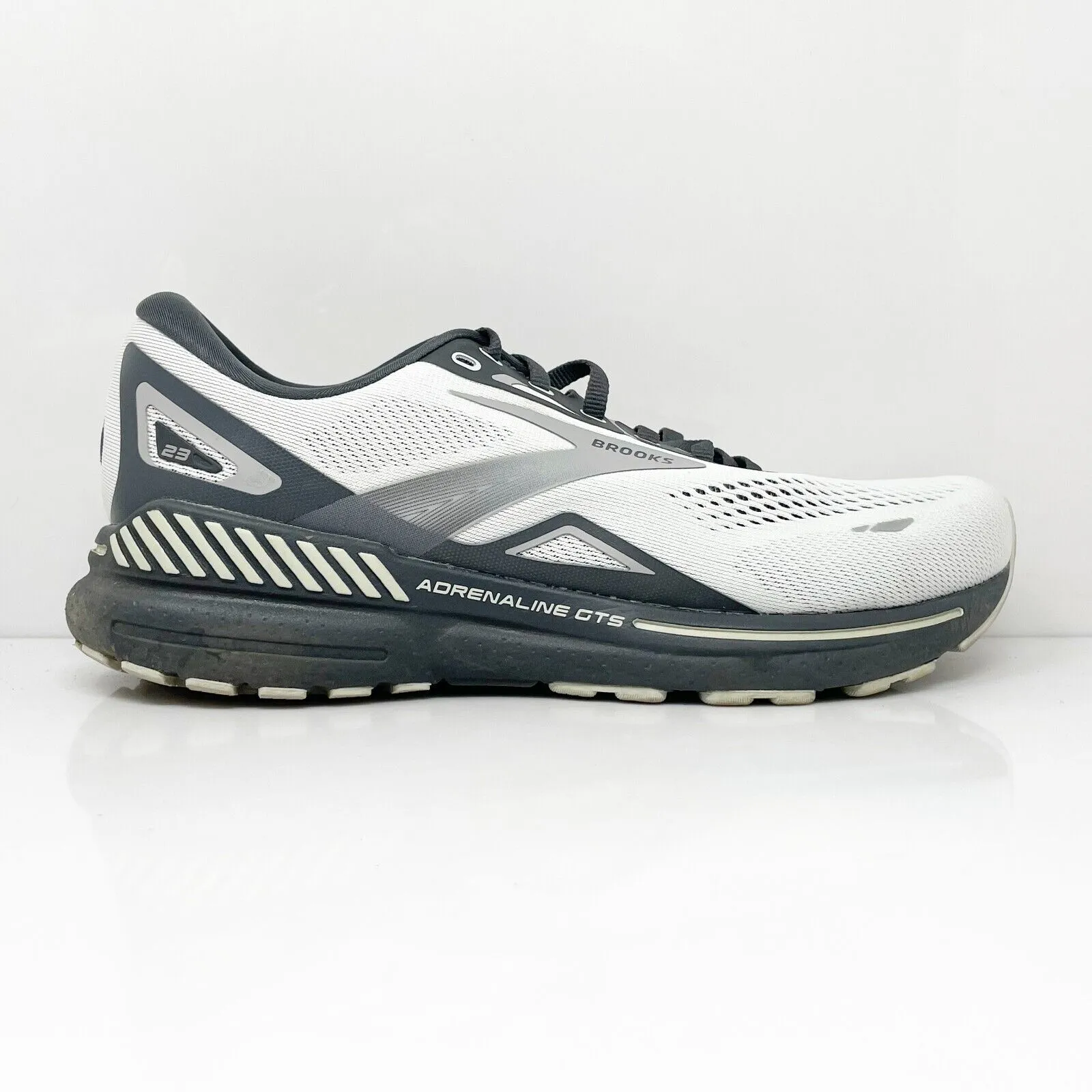 Brooks Mens Adrenaline GTS 23 1103914E065 Gray Running Shoes Sneakers Size 9 4E