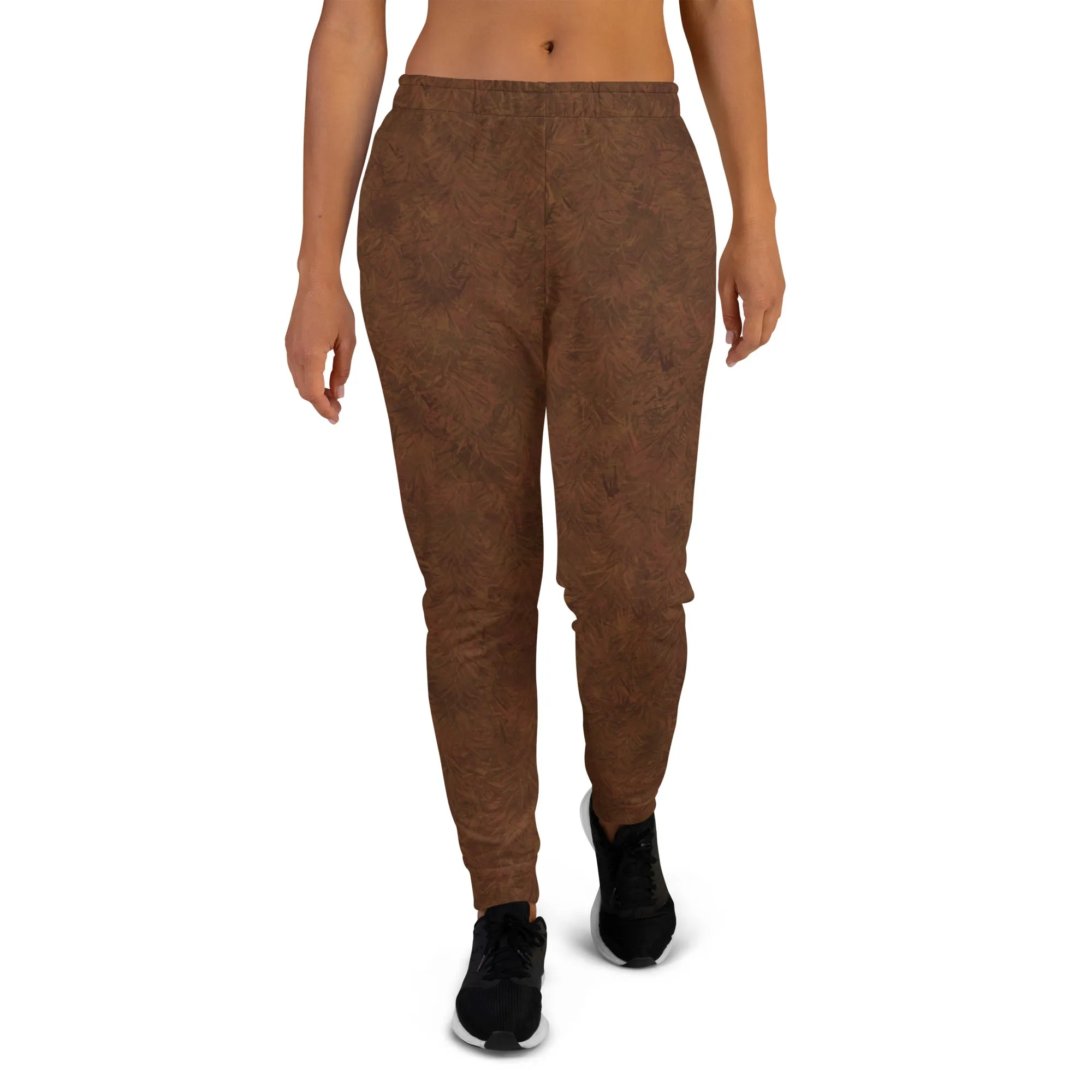 Brown Fur Print Women's Slim Fit Joggers