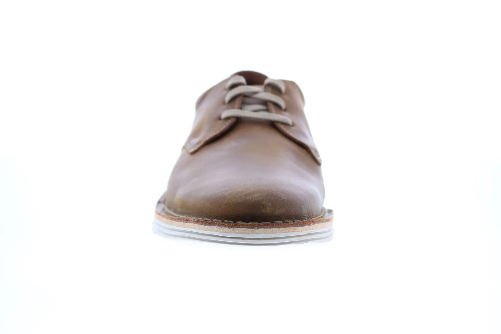 Brown Nubuck Plain Toe Oxfords for Men