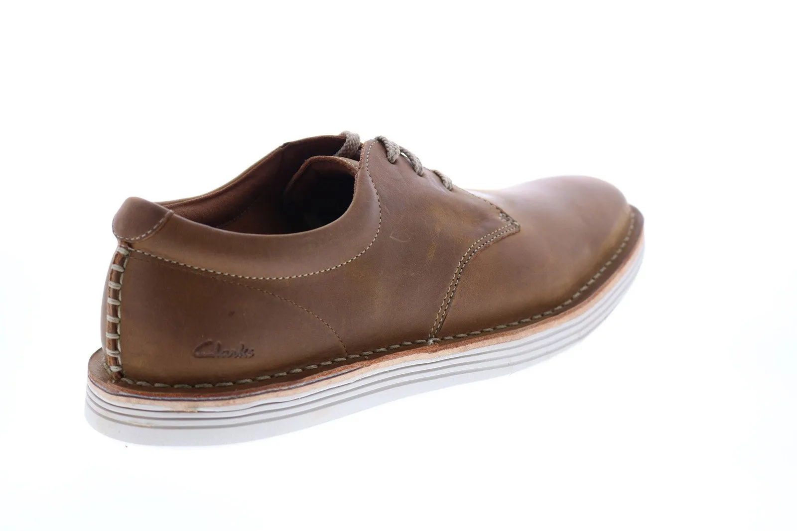 Brown Nubuck Plain Toe Oxfords for Men