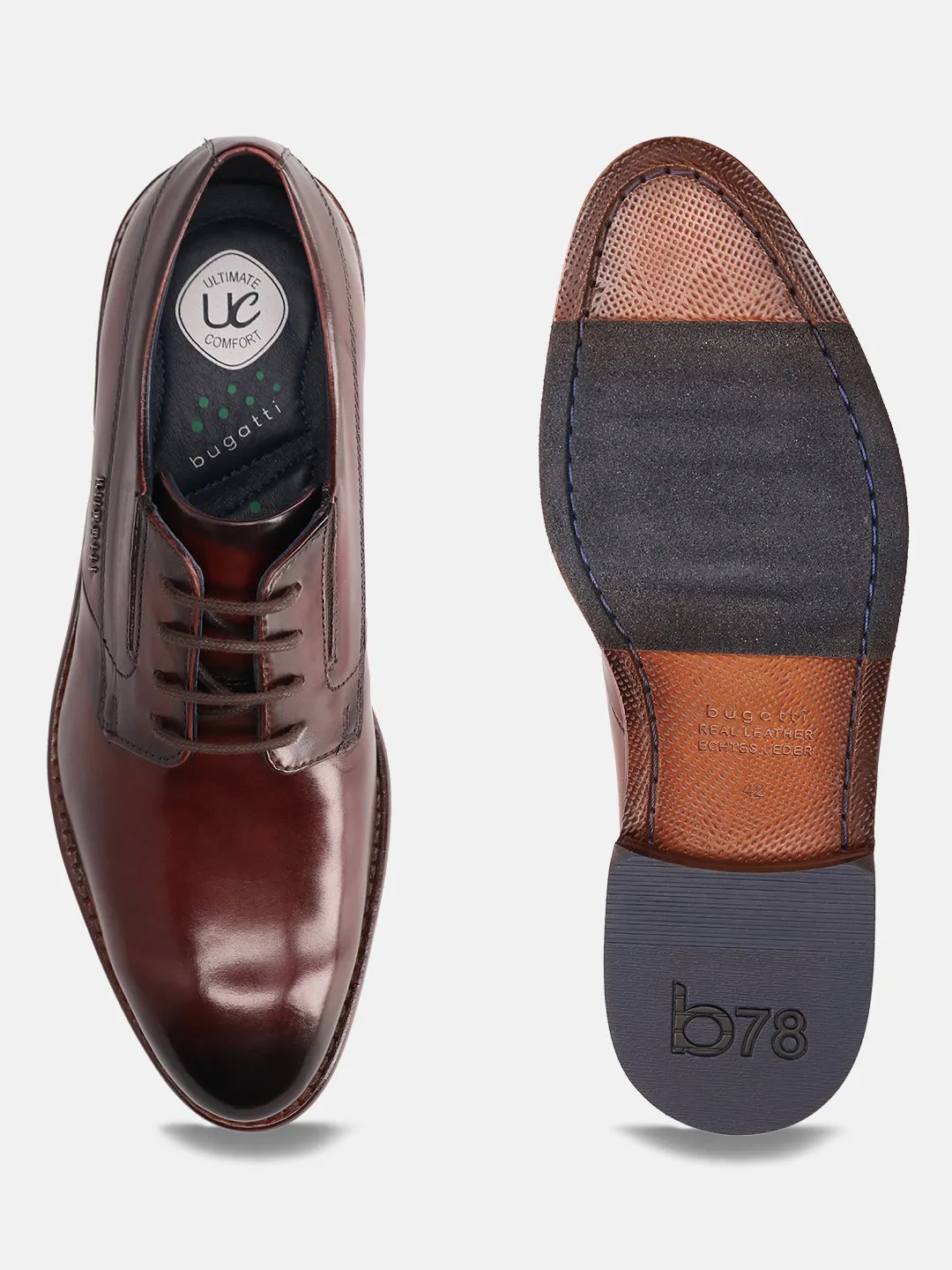 bugatti Bordo Premium Leather Derby Shoes