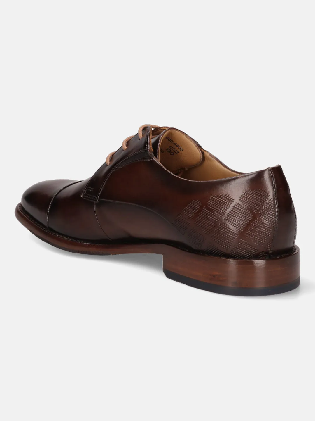 bugatti Brown Premium Leather Derby Shoes