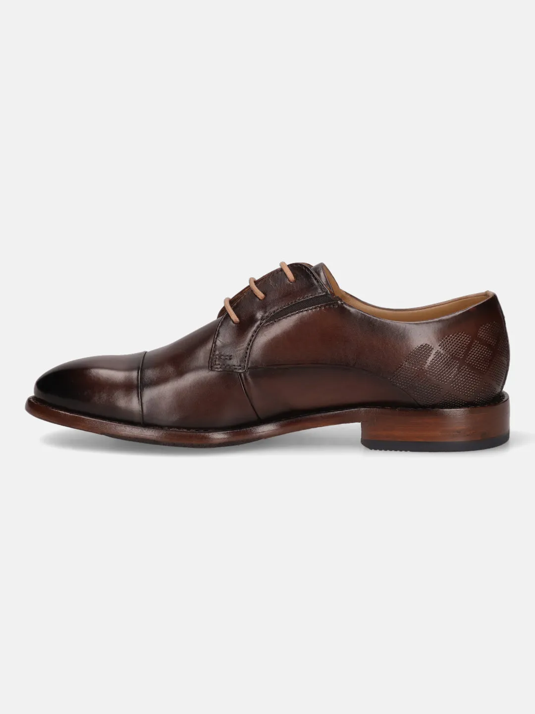 bugatti Brown Premium Leather Derby Shoes