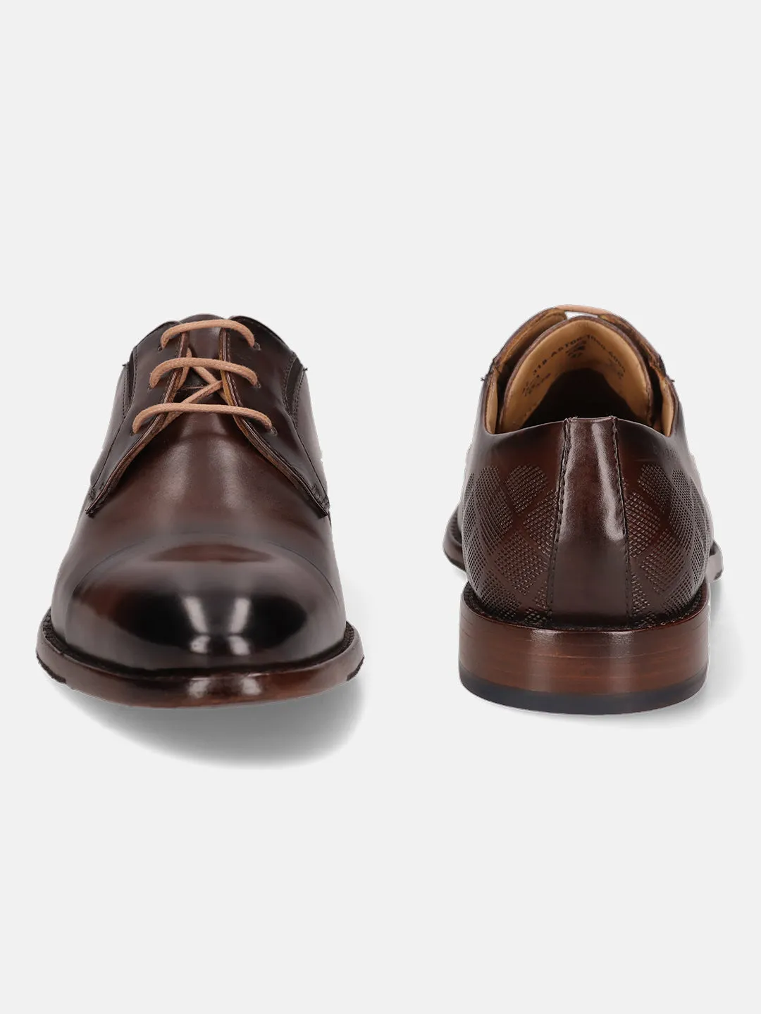 bugatti Brown Premium Leather Derby Shoes