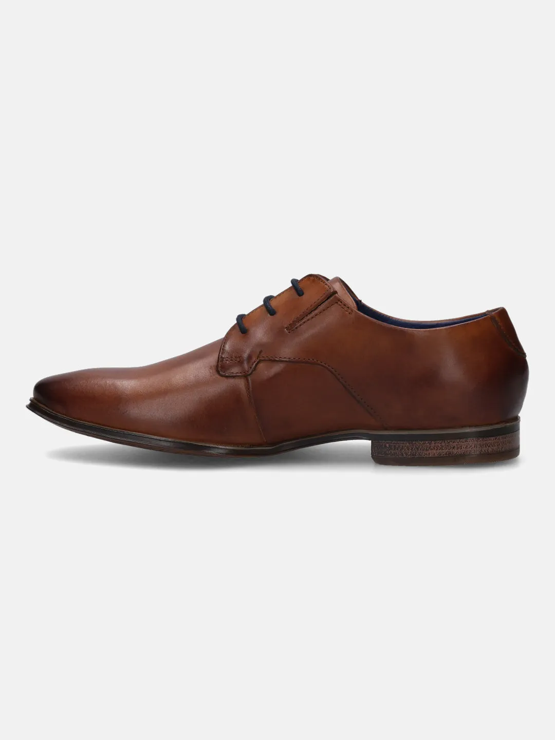 bugatti Cognac Premium Leather Derby Shoes