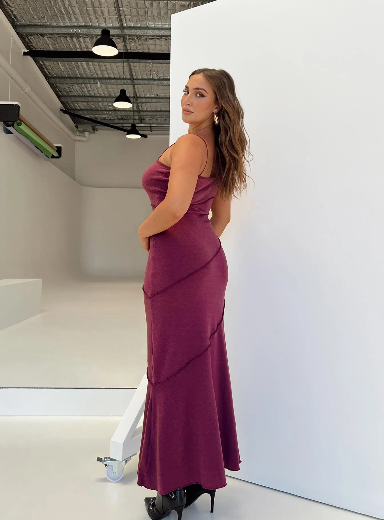 Burgundy Andros Maxi Dress