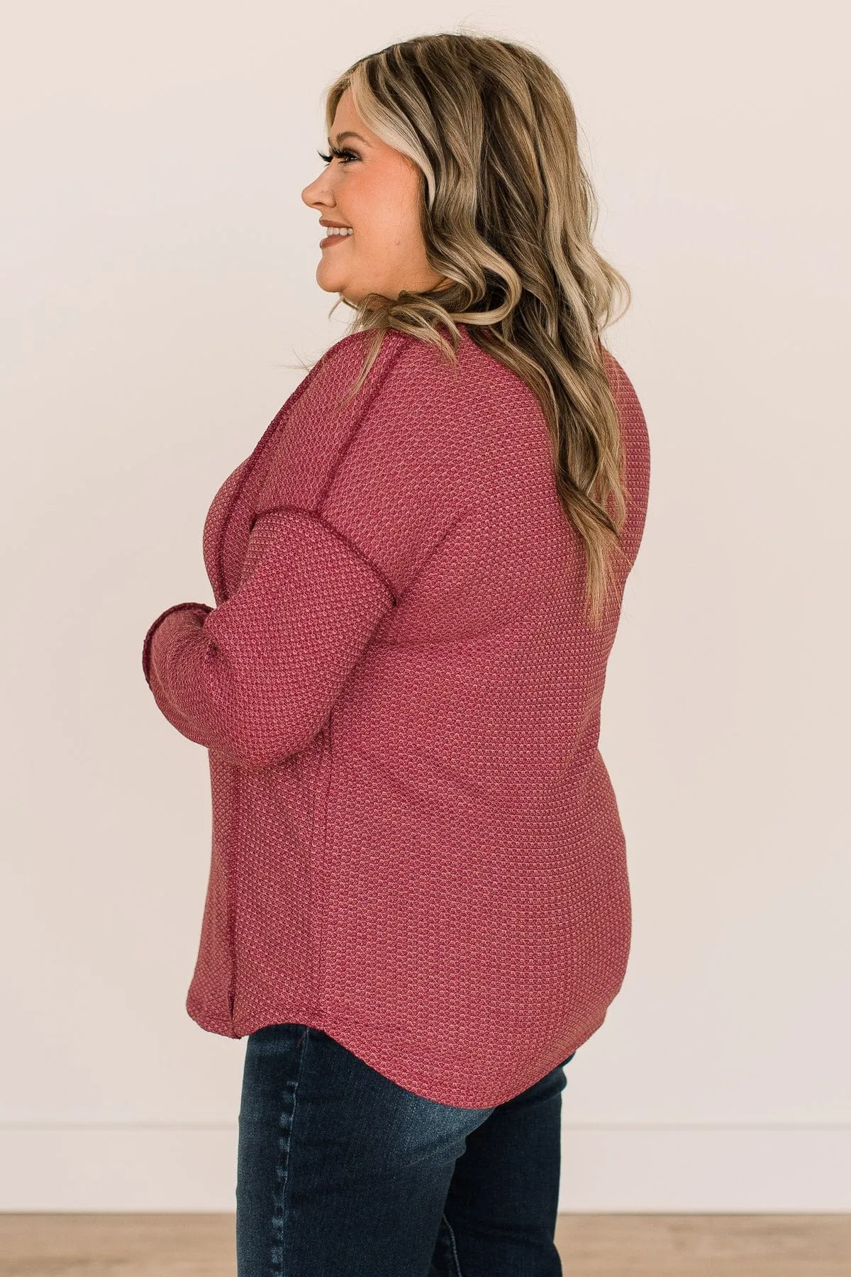 Burgundy Knit Top - Available For Purchase