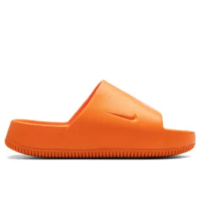 Bright mandarin slide sandals