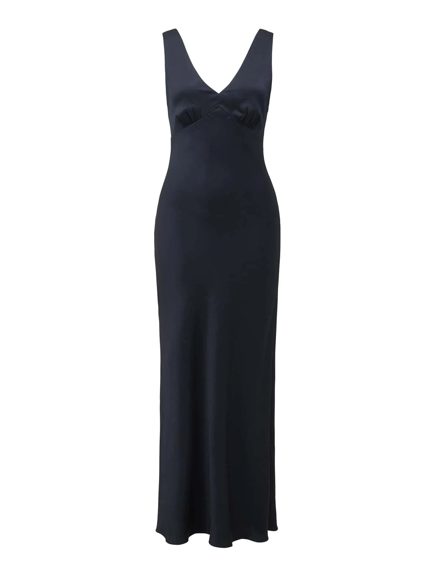 Cameron Petite V-Neck Satin Maxi Dress