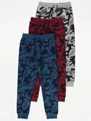 Camouflage Joggers 3 Pack | Kids | George at ASDA