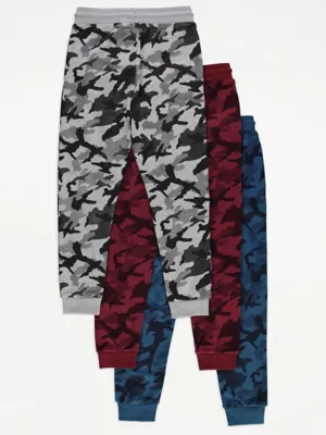 Camouflage Joggers 3 Pack | Kids | George at ASDA