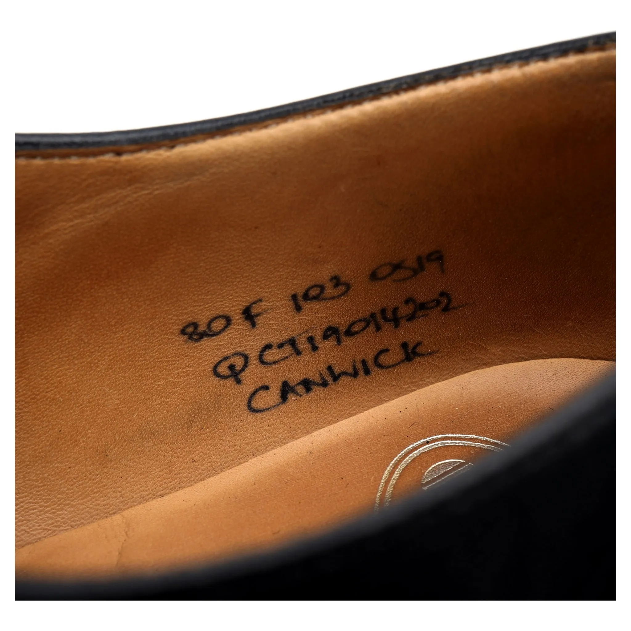 'Canwick' Black Leather Derby UK 8 F