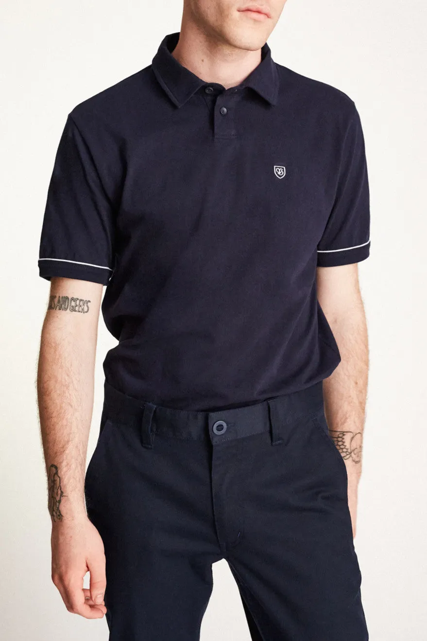 Carlos S/S Polo Knit - Navy