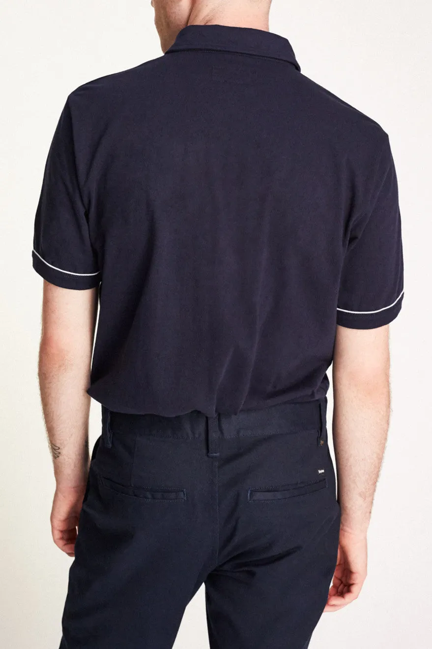 Carlos S/S Polo Knit - Navy