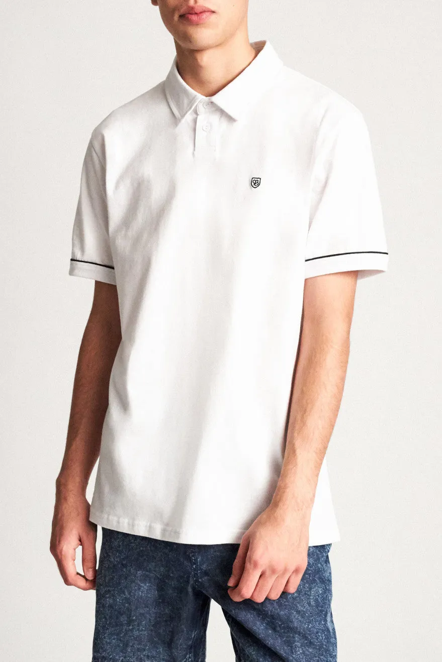 Carlos S/S Polo Knit - White/Black