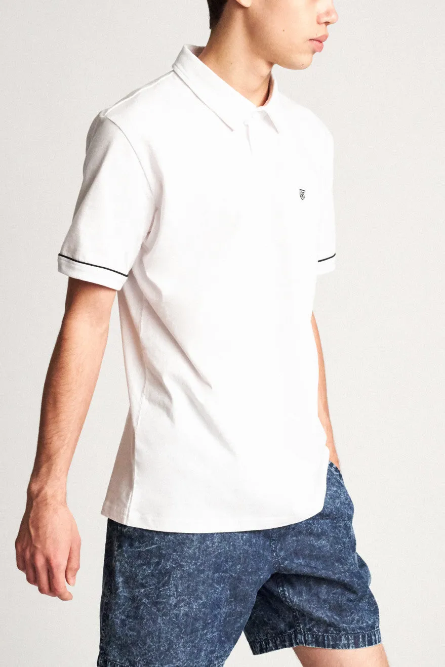 Carlos S/S Polo Knit - White/Black