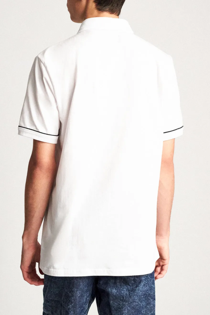 Carlos S/S Polo Knit - White/Black