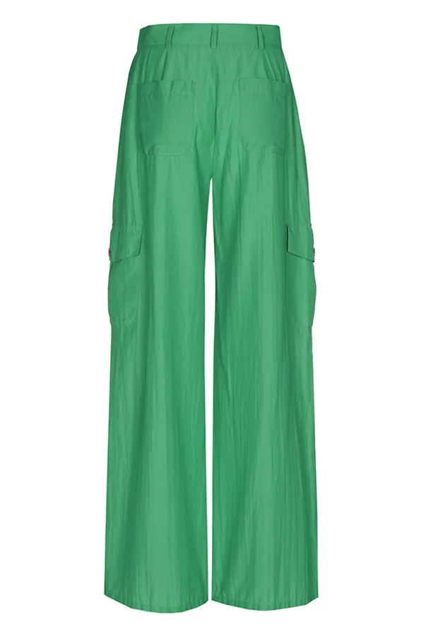 Caroline Biss JADE WIDE COTTON-MIX TROUSERS