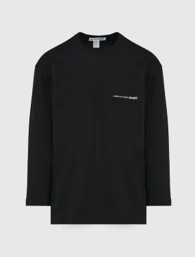 CDG SHIRT T-SHIRT   BLACK