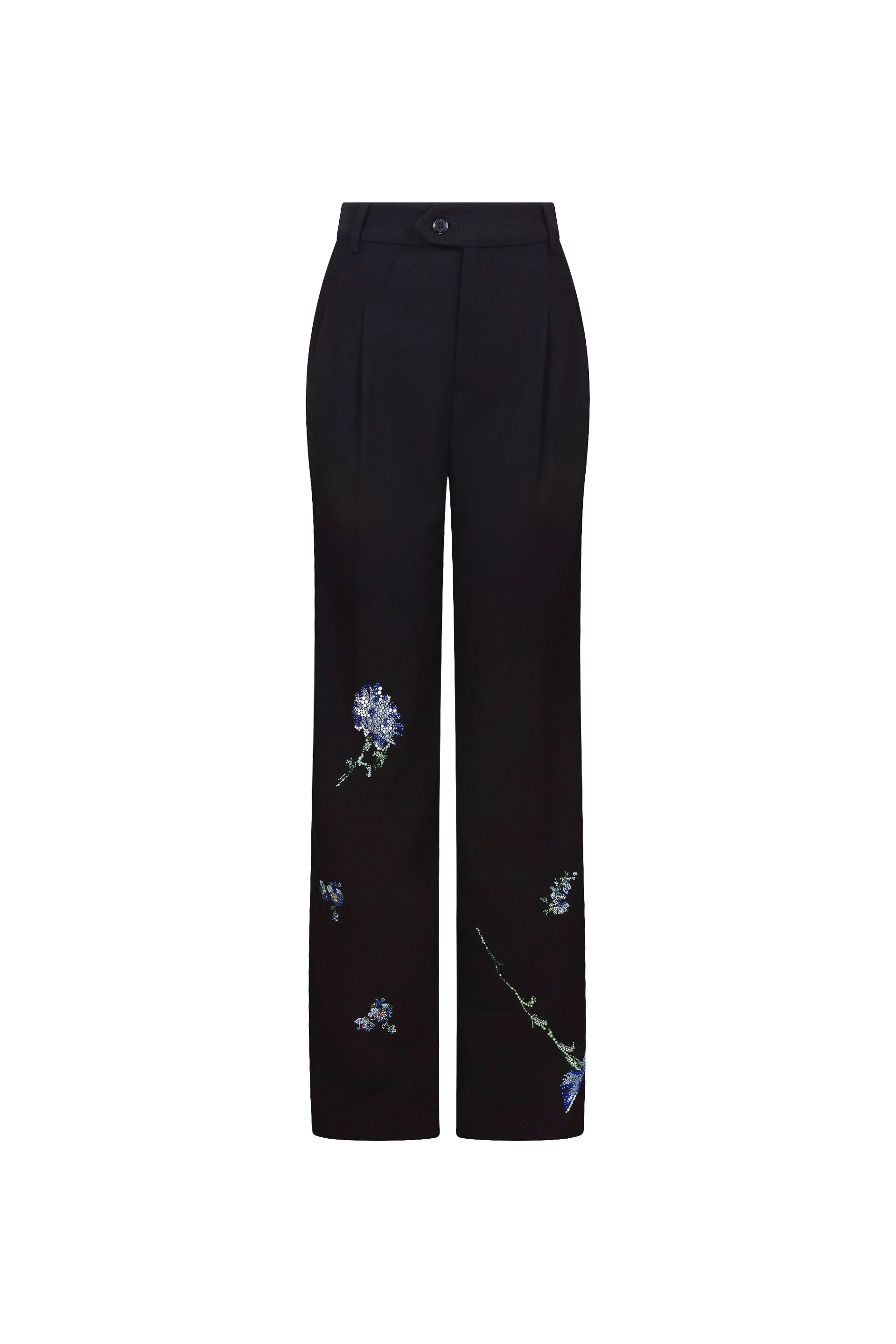 'CECIL BEATON BLUE CARNATION' BAGGY TROUSERS