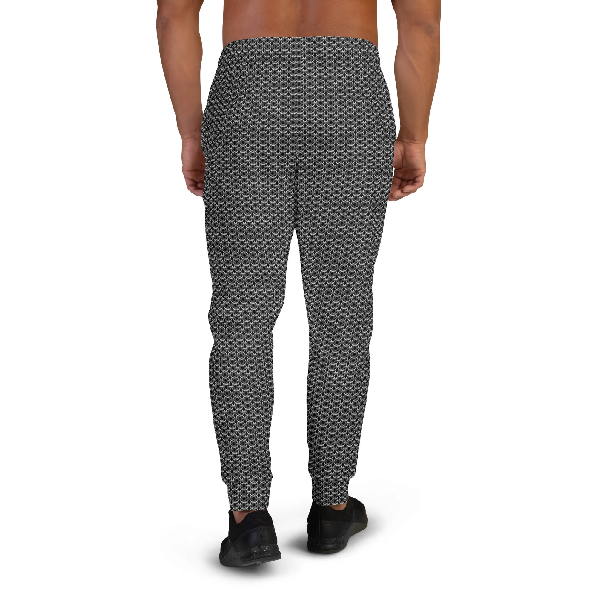 Chain Mail Print Men's Slim Fit Joggers