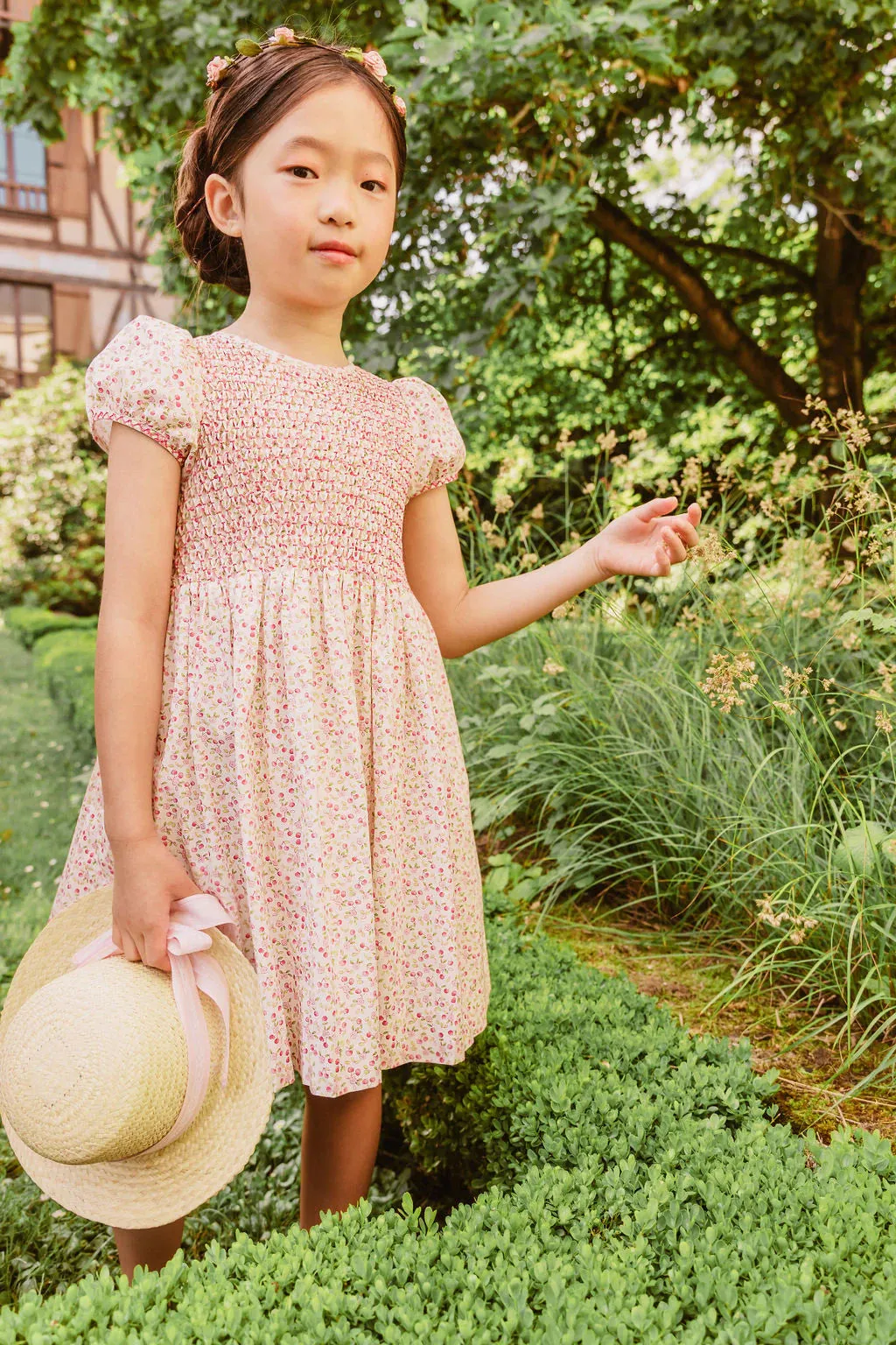 Cherry Blossom Smocked Dress