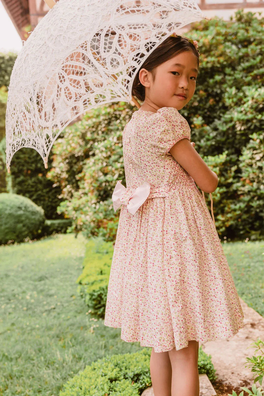 Cherry Blossom Smocked Dress