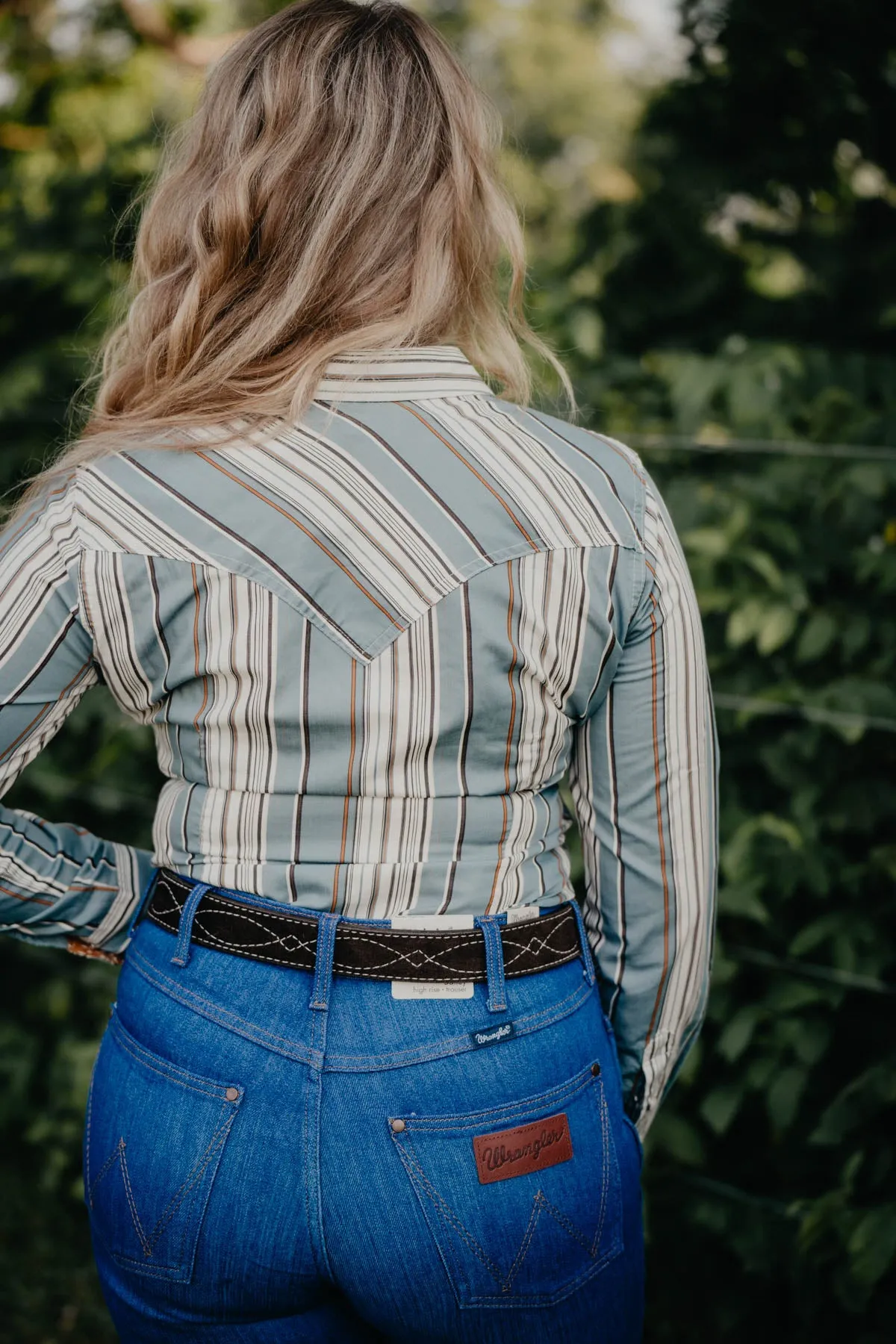 'Cheyenne' Women's Wrangler Stripe Snap Shirt (XS-XL)