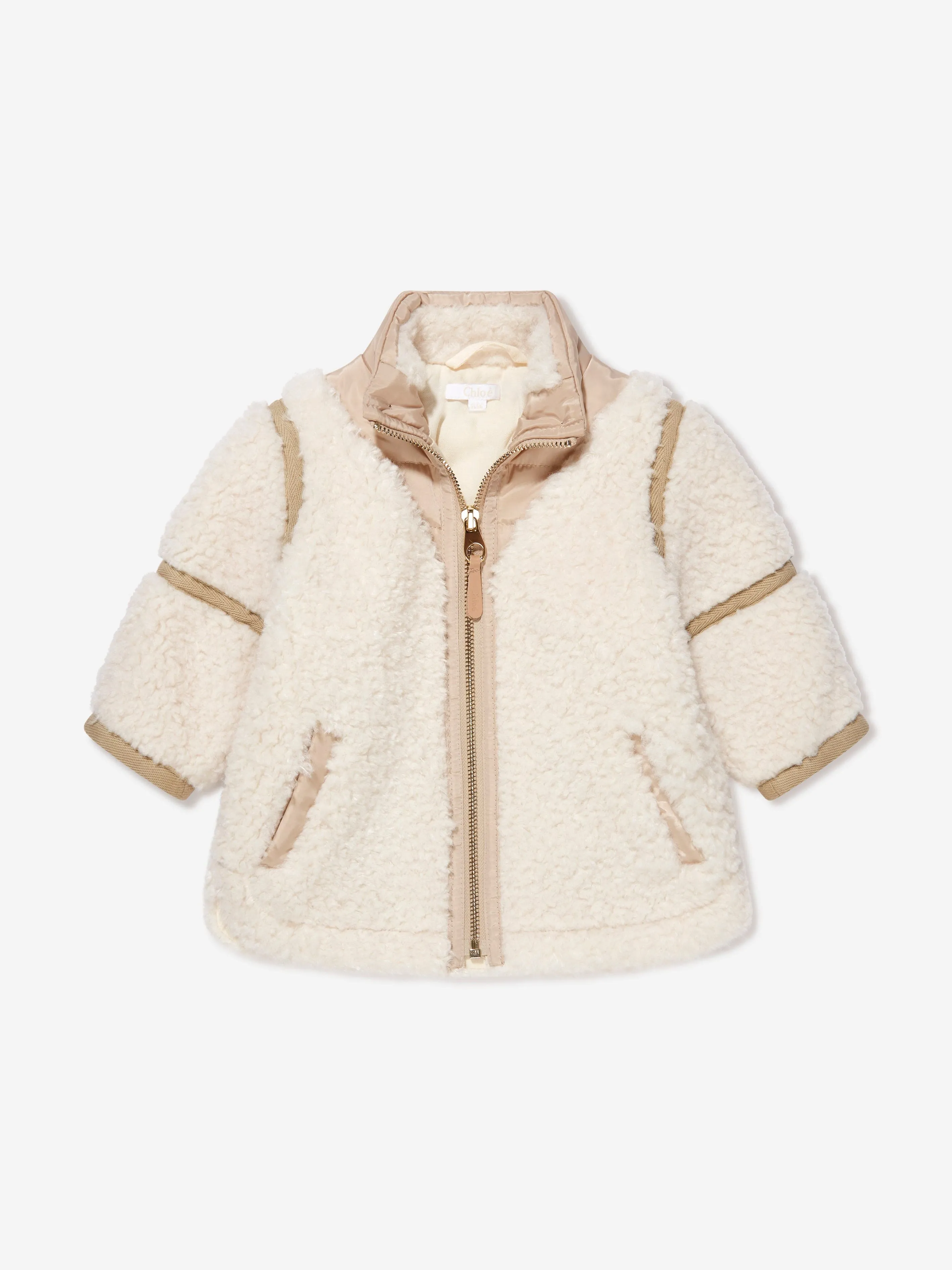 Chloé Baby Girls Ivory Sherpa Coat