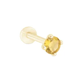 Citrine Flat Back Cartilage Earring