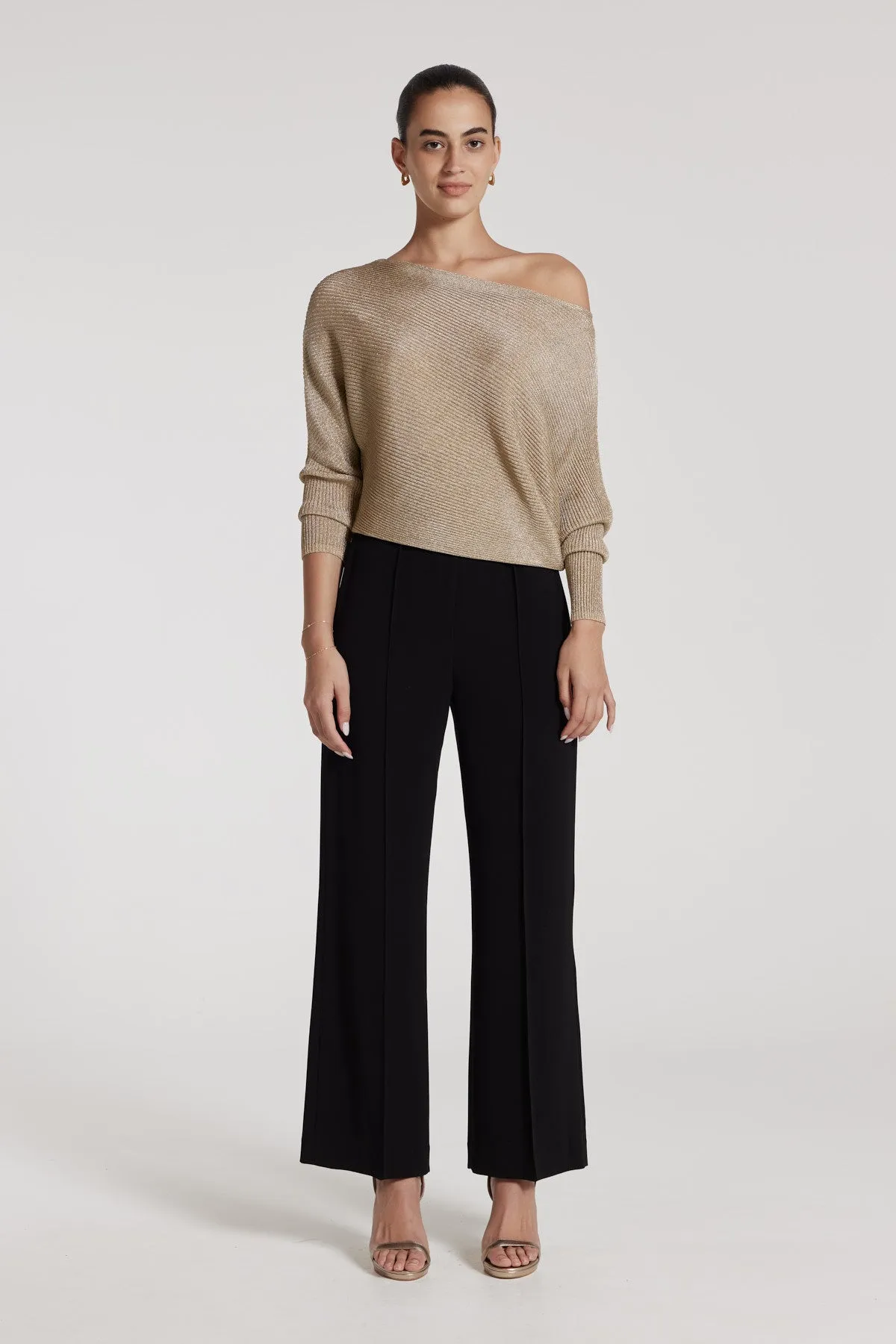 Clara Metallic Knit - Gold