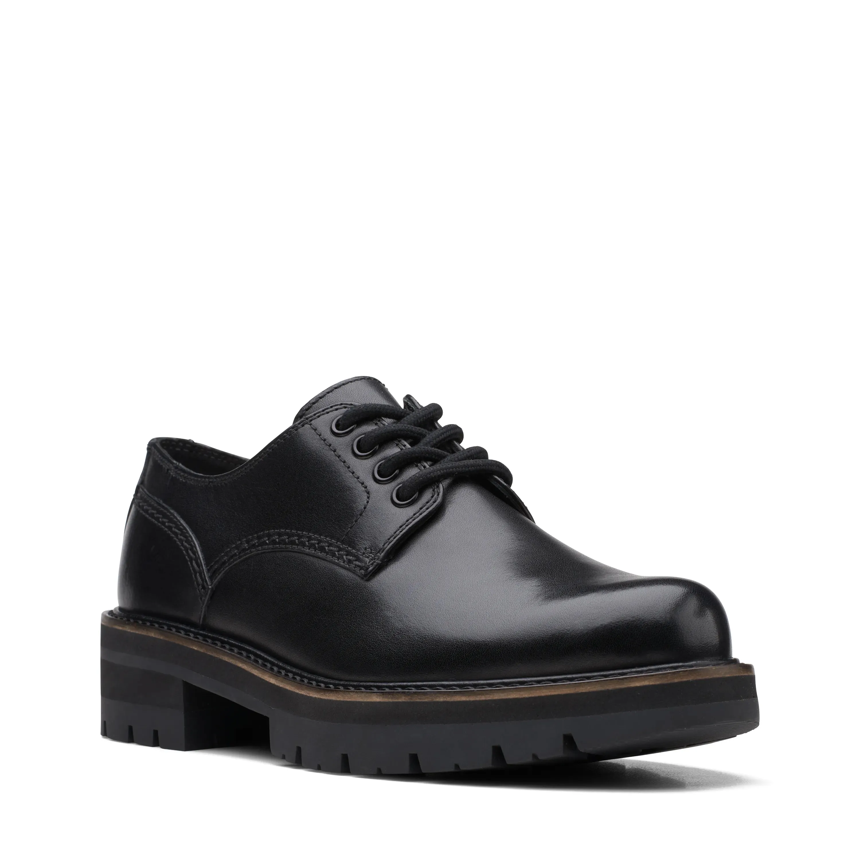 Women's Black Orianna Derby Shoes